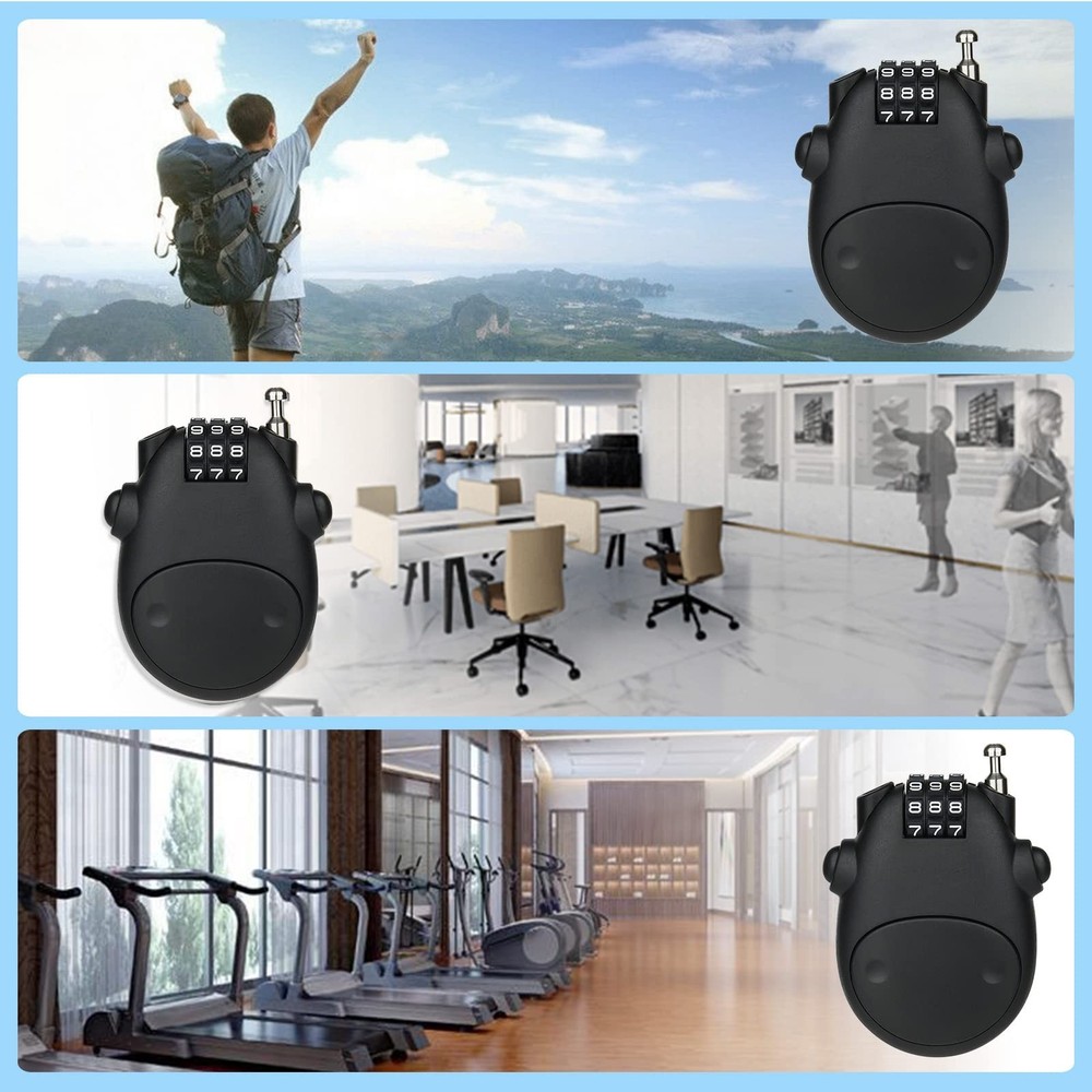 Luggage Locks - Combination Lock, Black, 27" Circumference, 10,000 Code Optio...