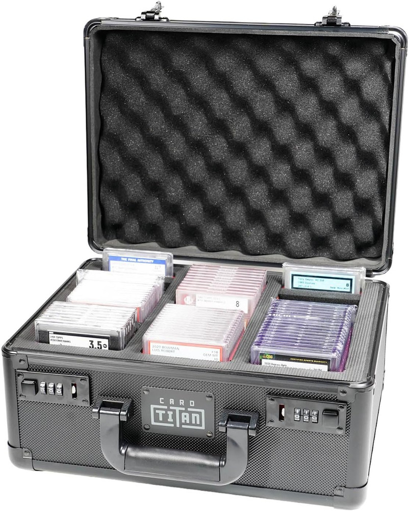Premium Lockable Trading Card Storage Box - 3 Row Caddy