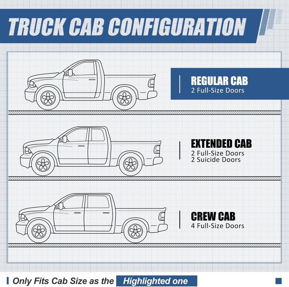 Running Boards Pair for 2007-2019 Silverado Sierra Regular Cab Side Steps Bars
