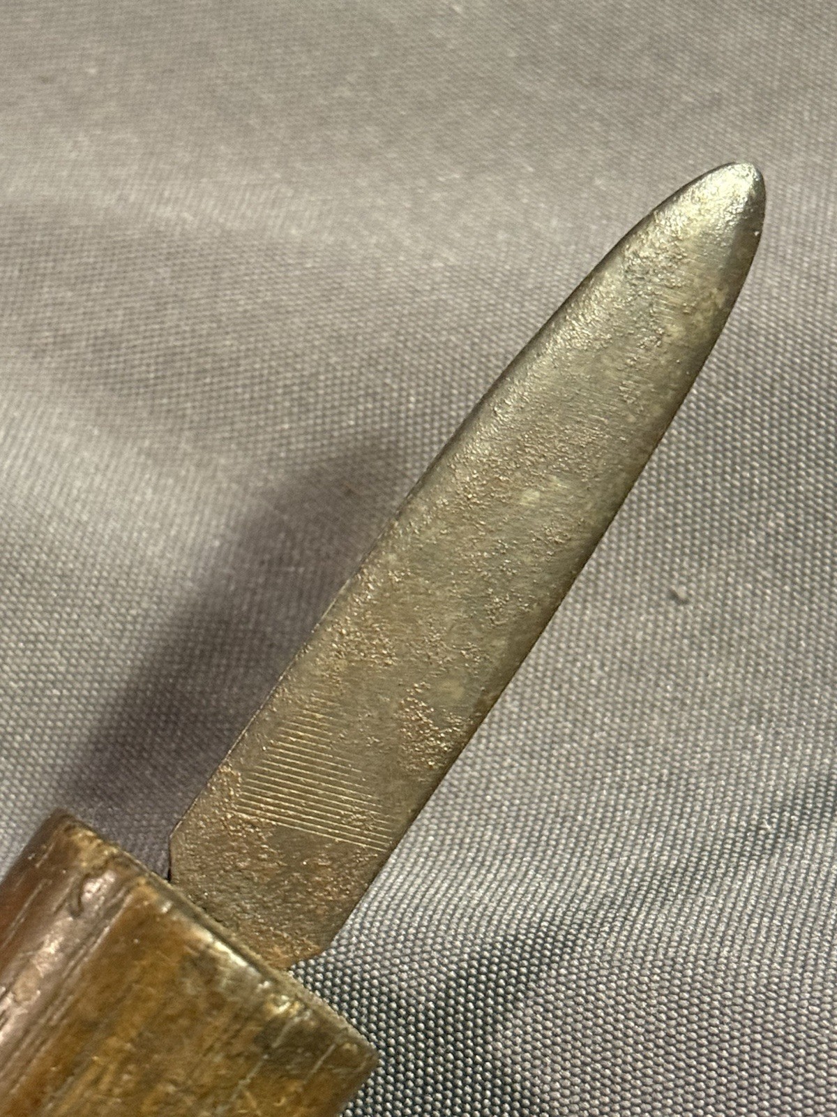 Antique Folk Art Rat Tail File Forged Knife Shank yankee ingenuity