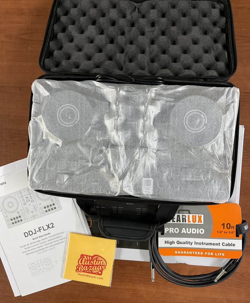 AlphaTheta DDJ-FLX2 Double Deck DJ Controller, Performance Pads, USB, Black