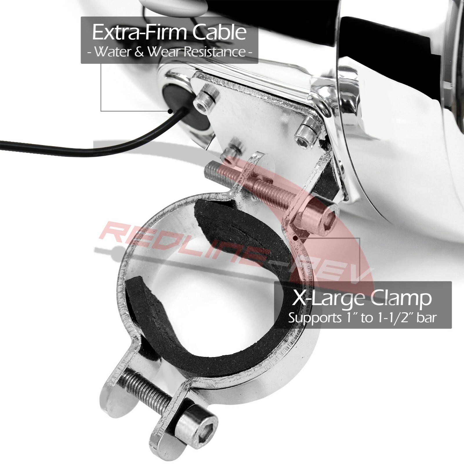 Bluetooth Amplifier Waterproof Motorcycle Stereo Speaker System MP3 FM Radio AUX