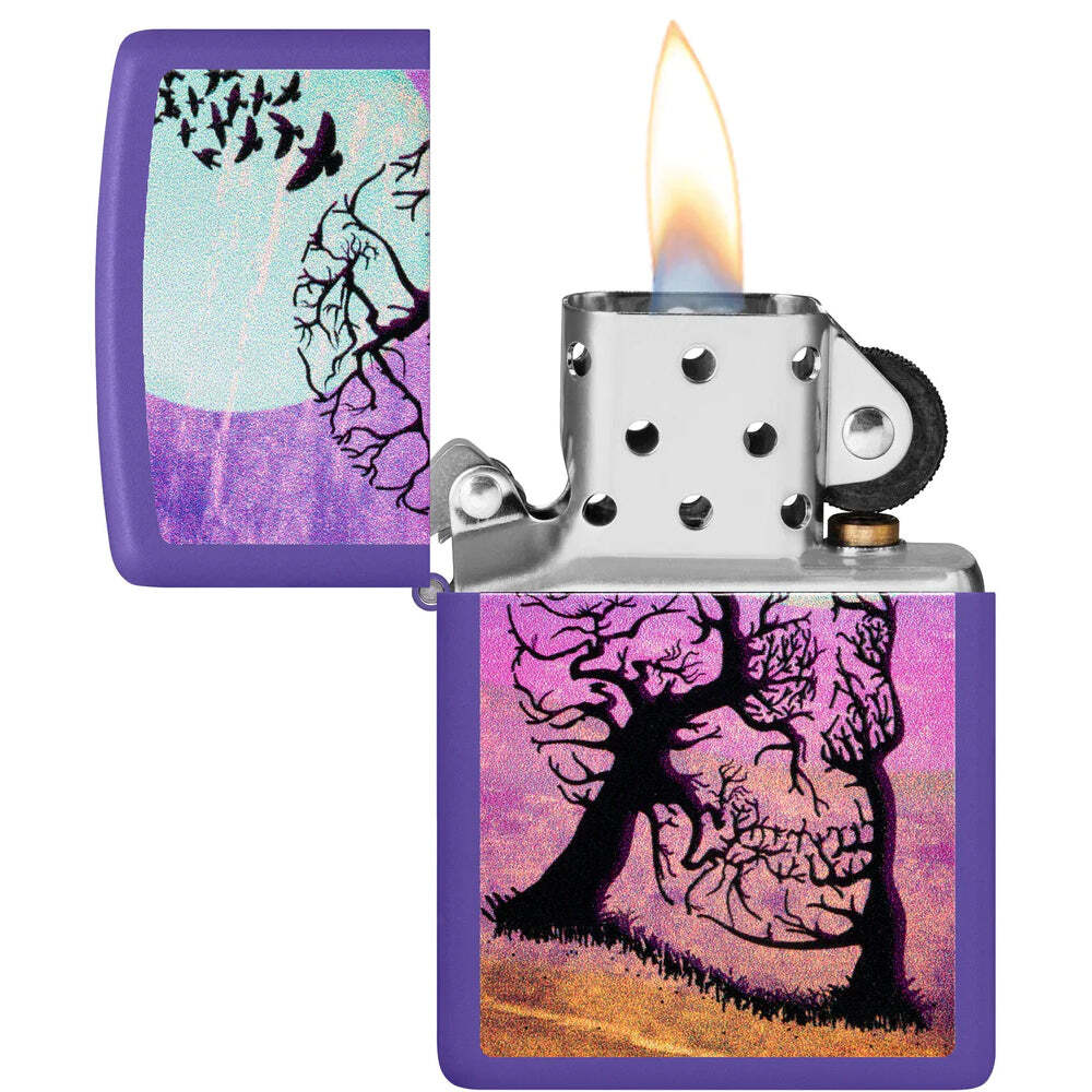 Zippo Skull Tree Design