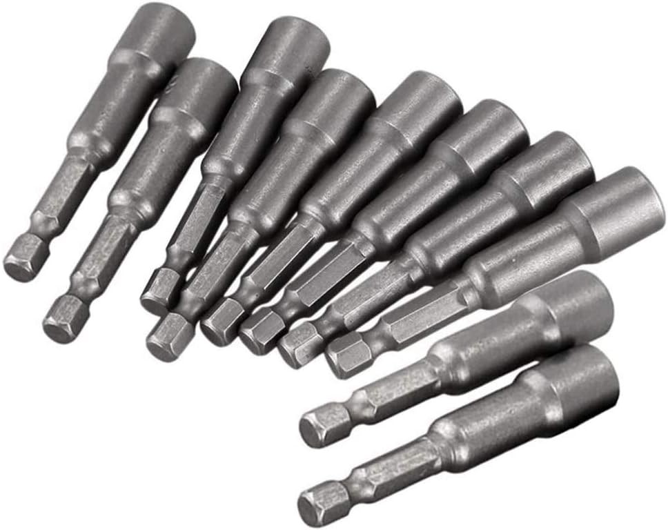 Mesee Pcs Power Nut Driver Set Inch Hex Shank Magnetic Extension Socket