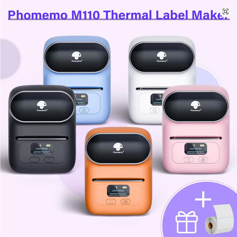 Phomemo M110 Thermal Label Printer Bluetooth Portable Barcode Sticker