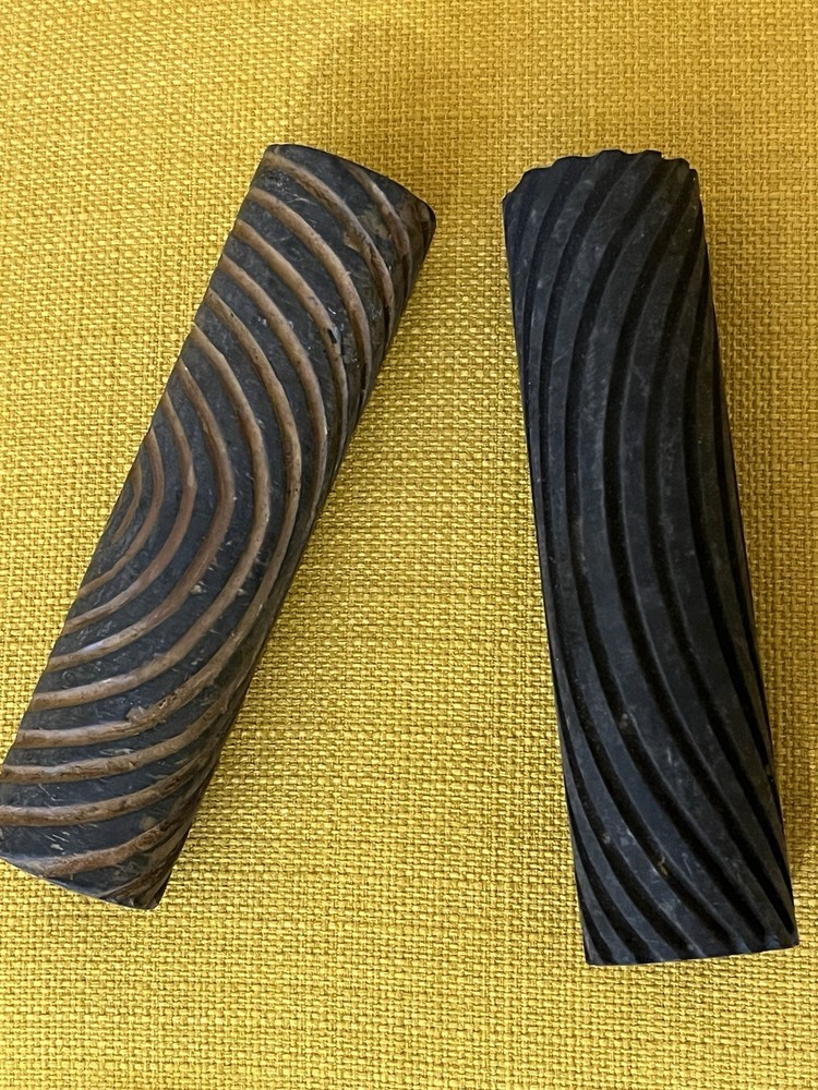 2 Vintage Wood grain Finish Rollers 5 Inches