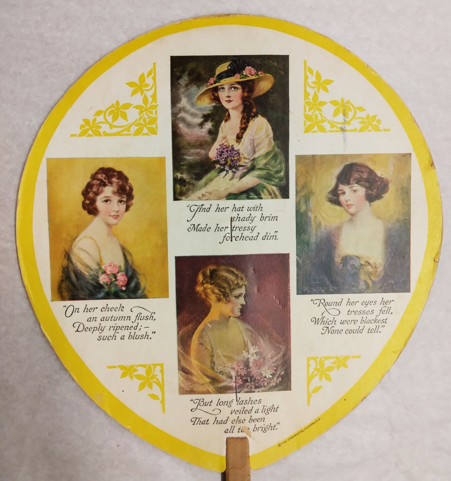 c1926 Ad Hand Fan for "The Baltimore County Bank"
