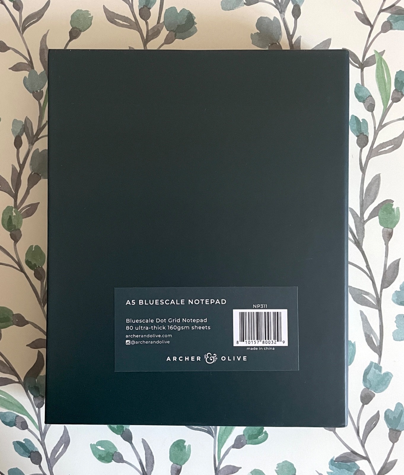 Archer and Olive A5 Notepad - Bluescale