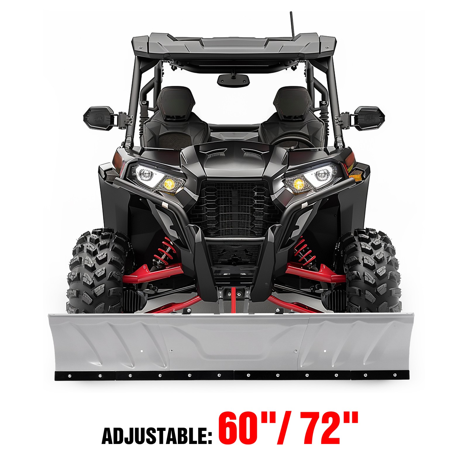 Adjustable 60"/72" Width Snow Plow Blade For Universal ATV UTV Switchblade Plow