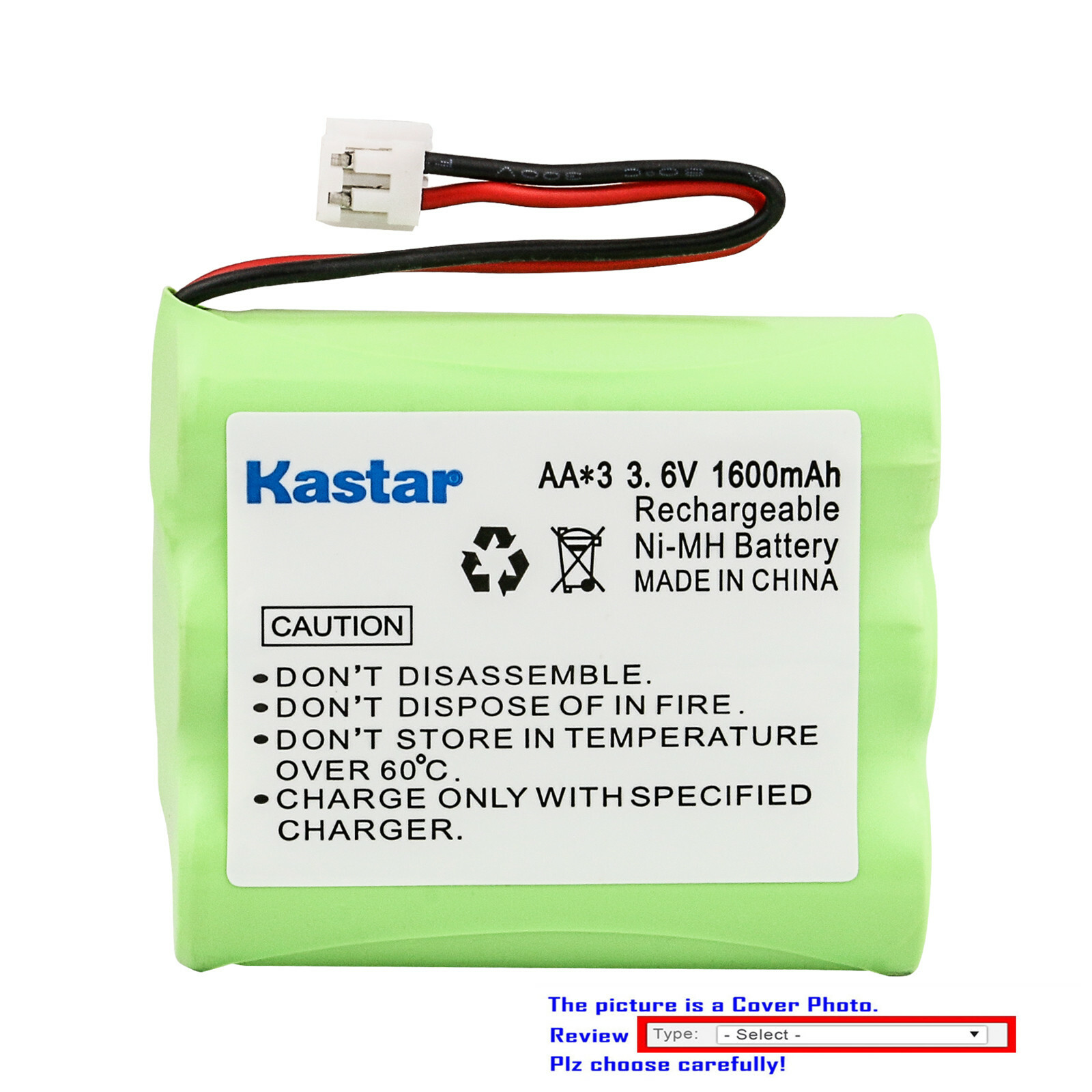 Kastar Ni-MH Battery Replace for AT&T 2385 2414 2415 3300 3301 6100 6200 91076