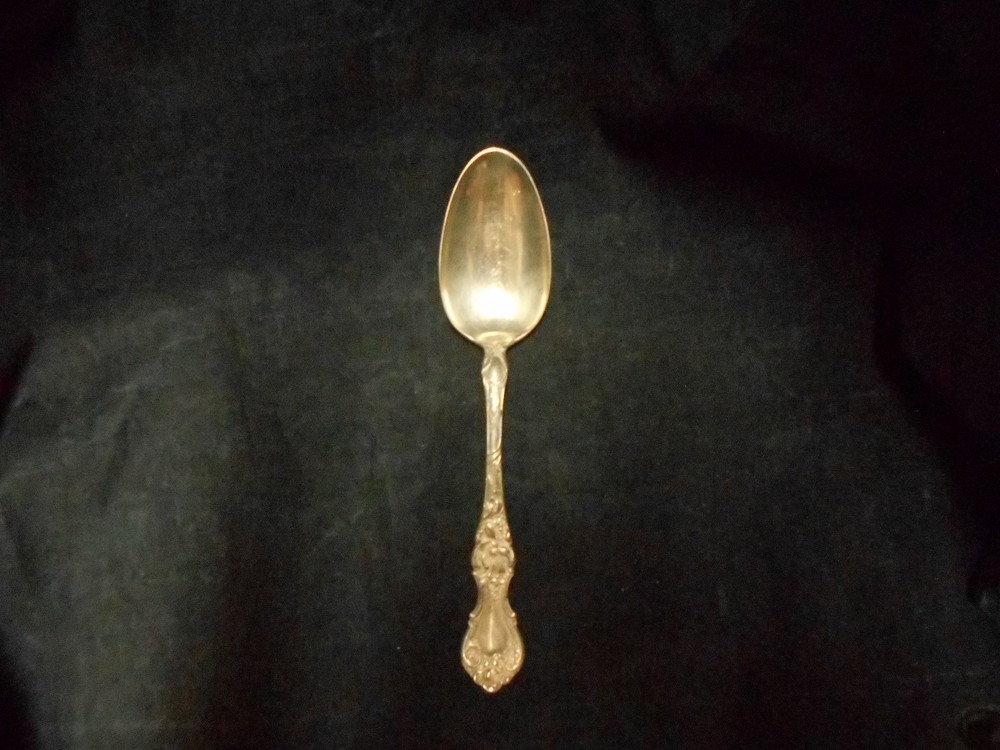 Vintage 1835 R. Wallace Triple Silver Sectional Serving Spoon Floral Pattern