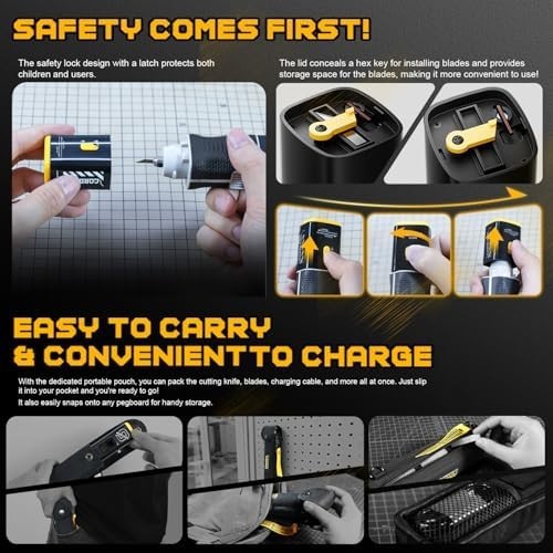 Wireless Ultrasonic Cutter, 40kHz Vibration & 2 Cutting Modes, Includes 50 Repla