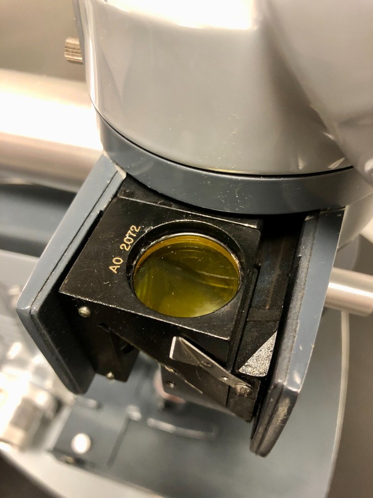 American Optical Trinocular Compound Microscope