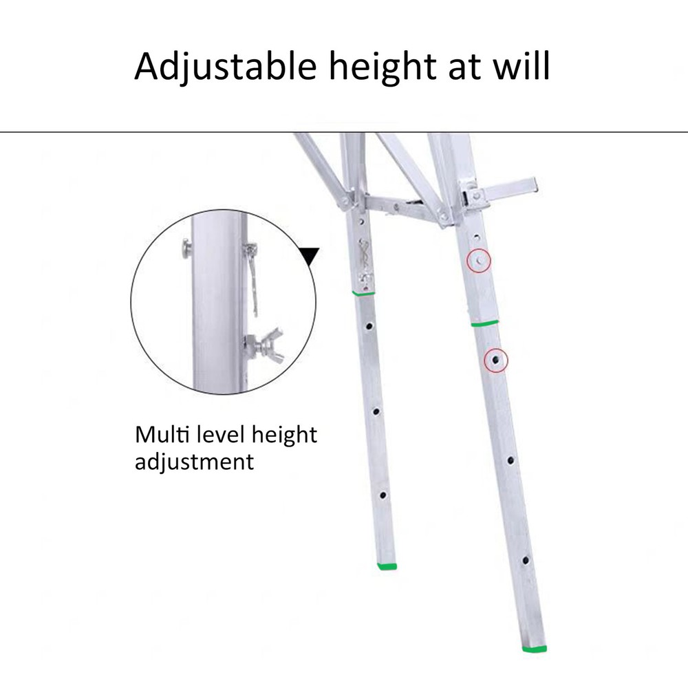 140 X 25cm Folding Scaffolding Platform Work Bench Scaffold Adjustable Height-