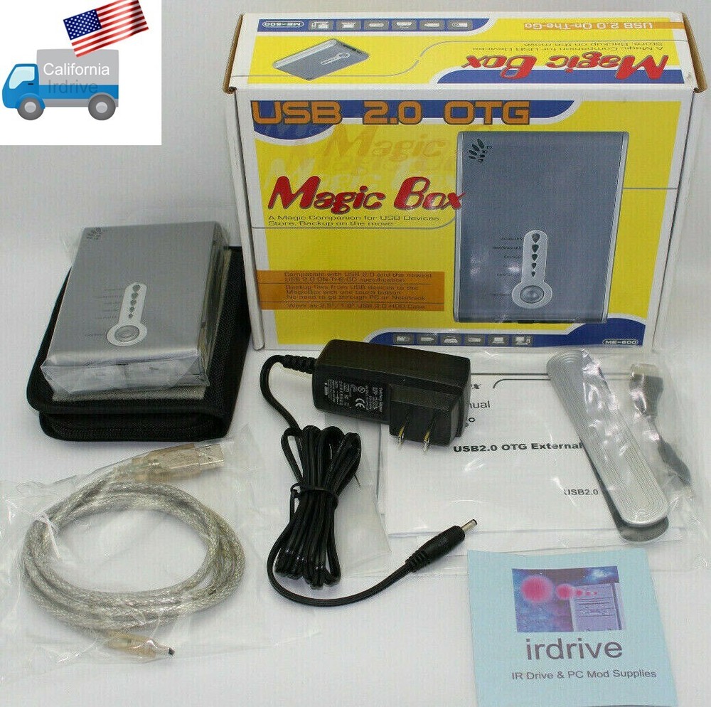 NEW Magic Box External 2.5" IDE Enclosure w/One Touch USB 2.0 Flash Drive Backup
