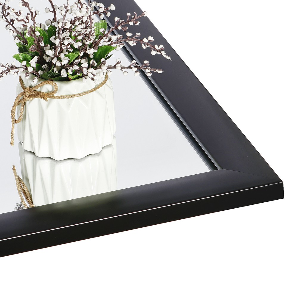 36" Rectangular Wall Mirror Makeup Mirror Bathroom Sturdy Frame Clear Image
