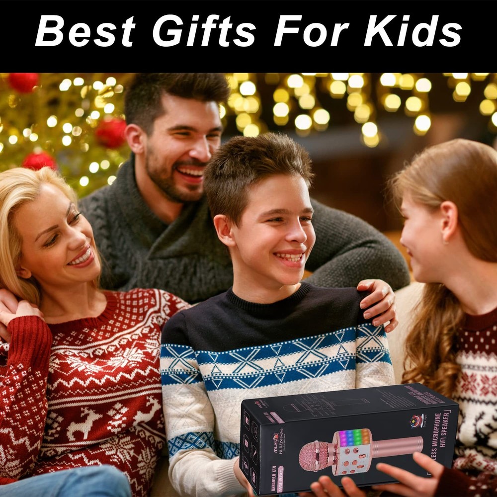 Bluetooth Karaoke Microphone for Singing: Professional Handheld Black2