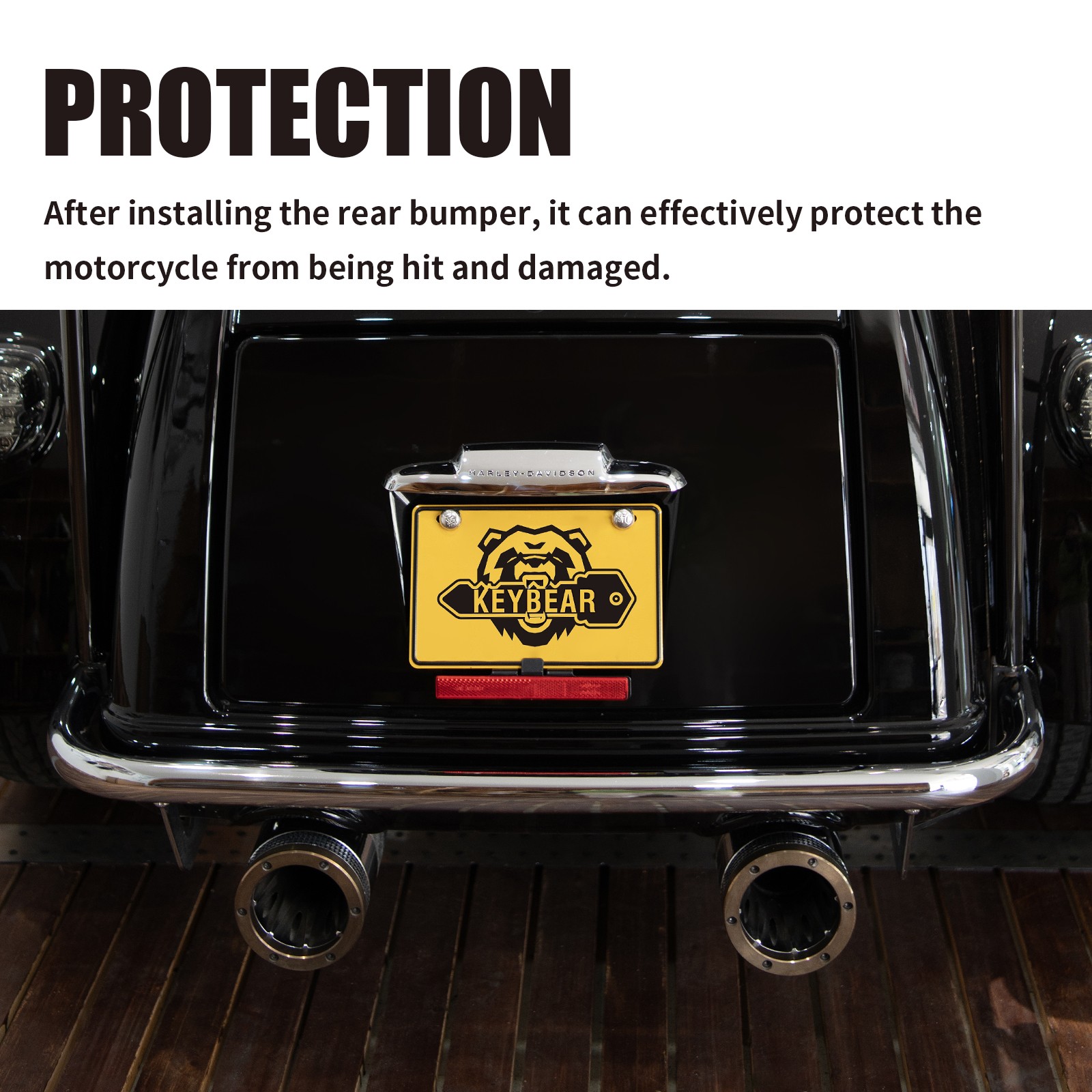 Harley Davidson Rear Crash Bar for 2009-2024 Triglide/2020-2022 CVO Tri Glide Gu