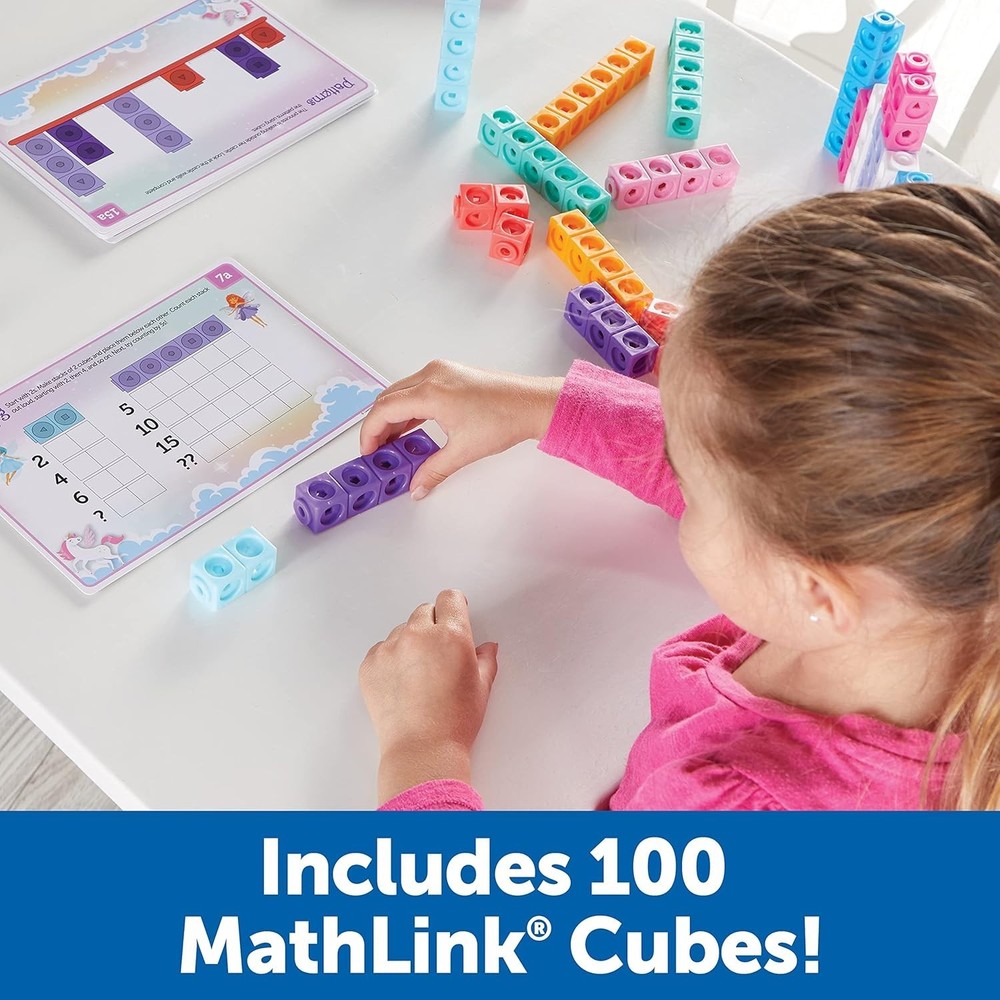 Engaging MathLink Cubes Set for Kindergarten - 100 Colorful Learning Challenges