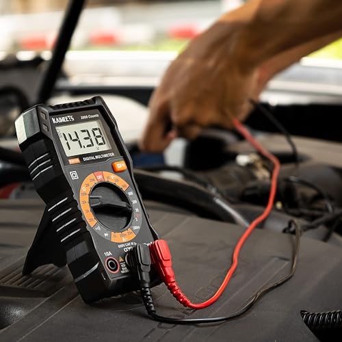 Digital Multimeter with Case, DC AC Voltmeter, Ohm Volt Amp Test Meter KM100