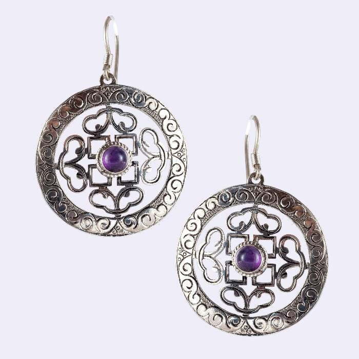 Tibetan Mandala Earring
