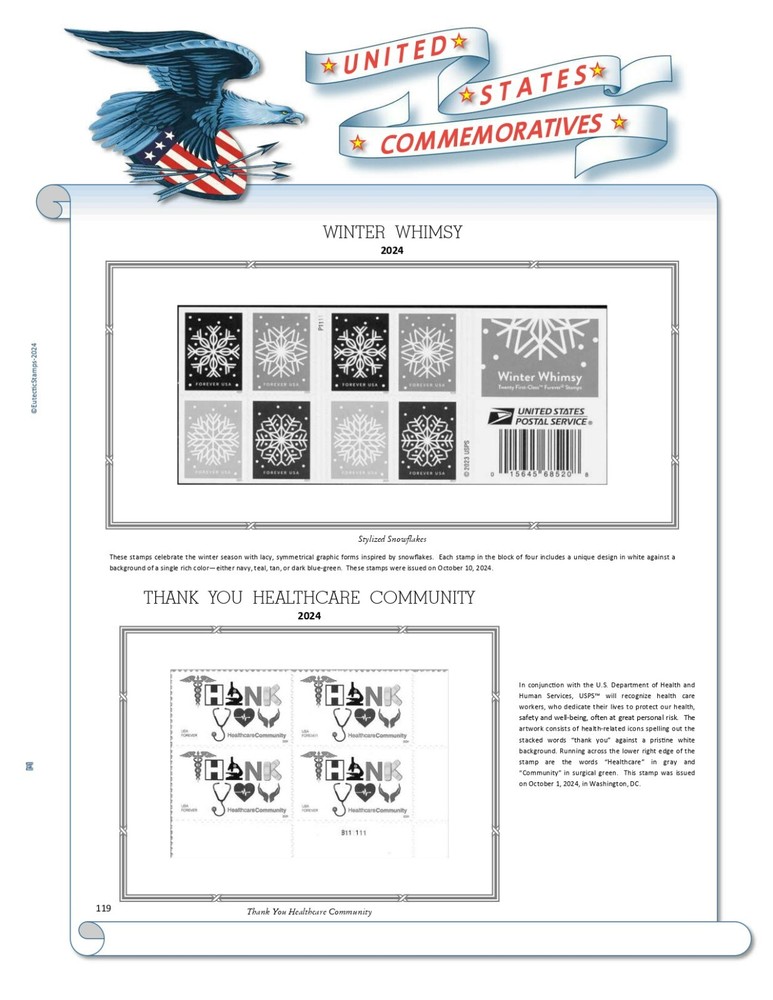 2024 U.S. Commemorative Plate Block Supplement (White Ace Alternative)