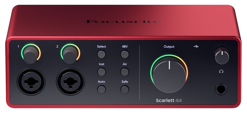 Focusrite Scarlett 4i4 4th Gen Studio Recording USB Audio Interface+Software+Mic