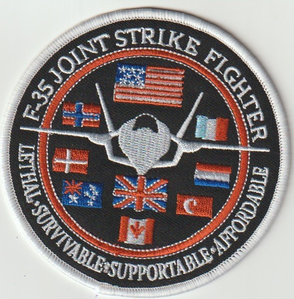 F-35 Joint Strike Fighter patch shipped from Australia