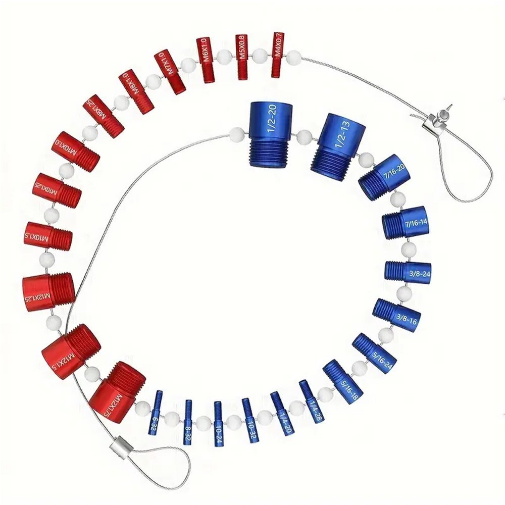Nut and Bolt Thread Checker Inch & Metric Thread Gauge Nut and Bolt Size Gauge N