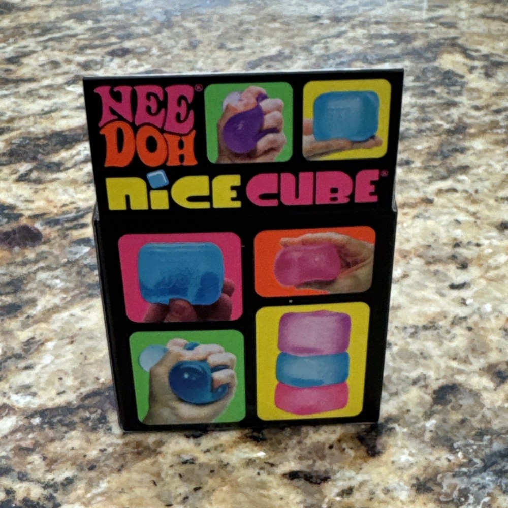 NeeDoh Nee Doh Nice Cube Super Solid Squish Pink Squeezable 100% Authentic