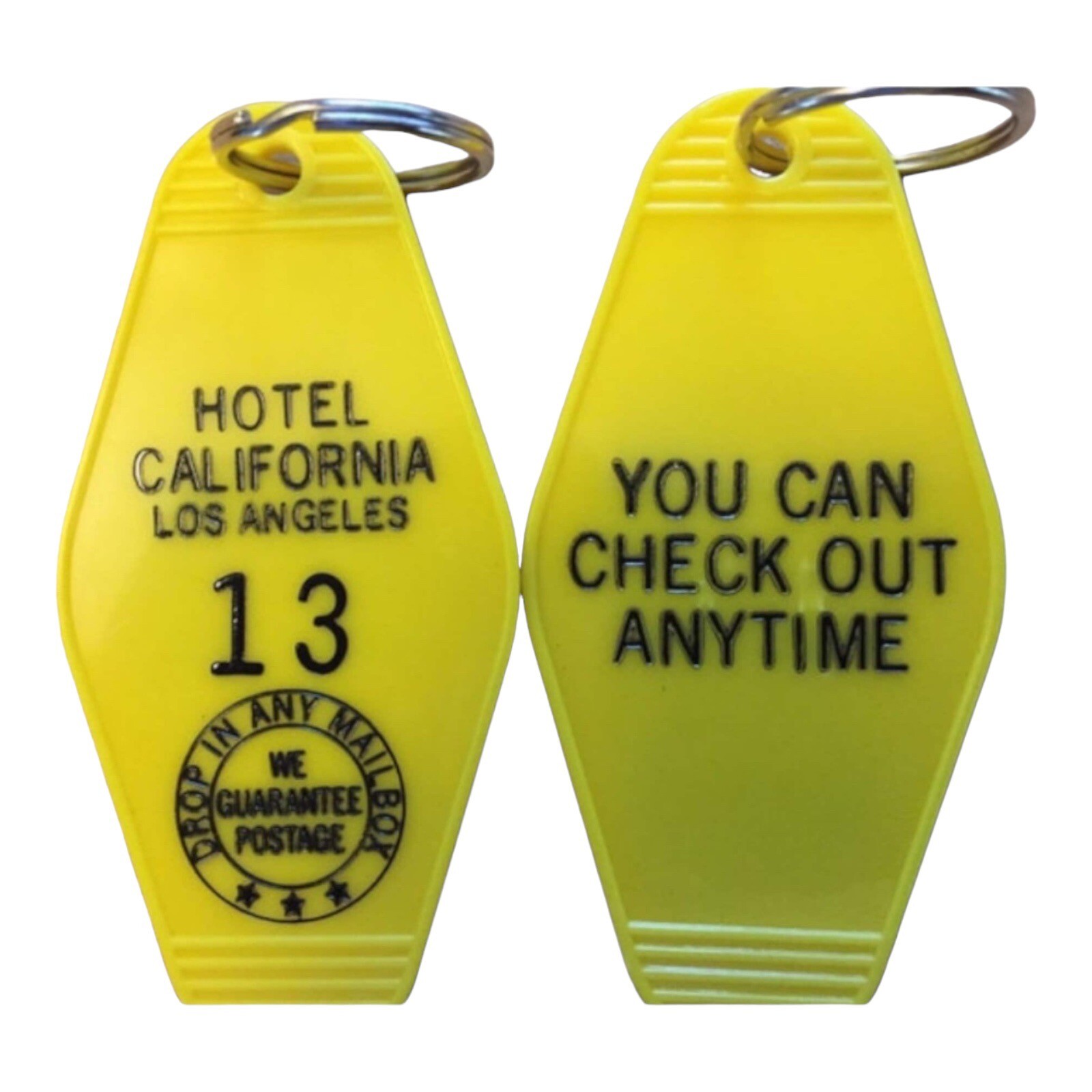 Hotel California inspired keytag