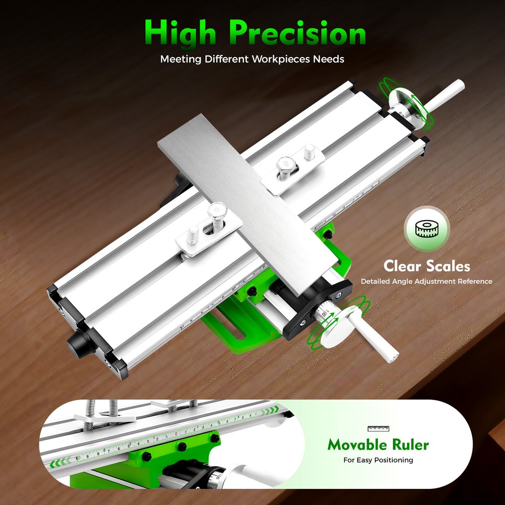 Multifunctional Milling Worktable Adjustable Cross Slide Table Drill Slide Table