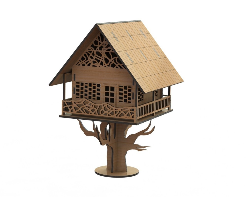 5 Different-House-Laser Cut vector DXF CDR Ready Files***