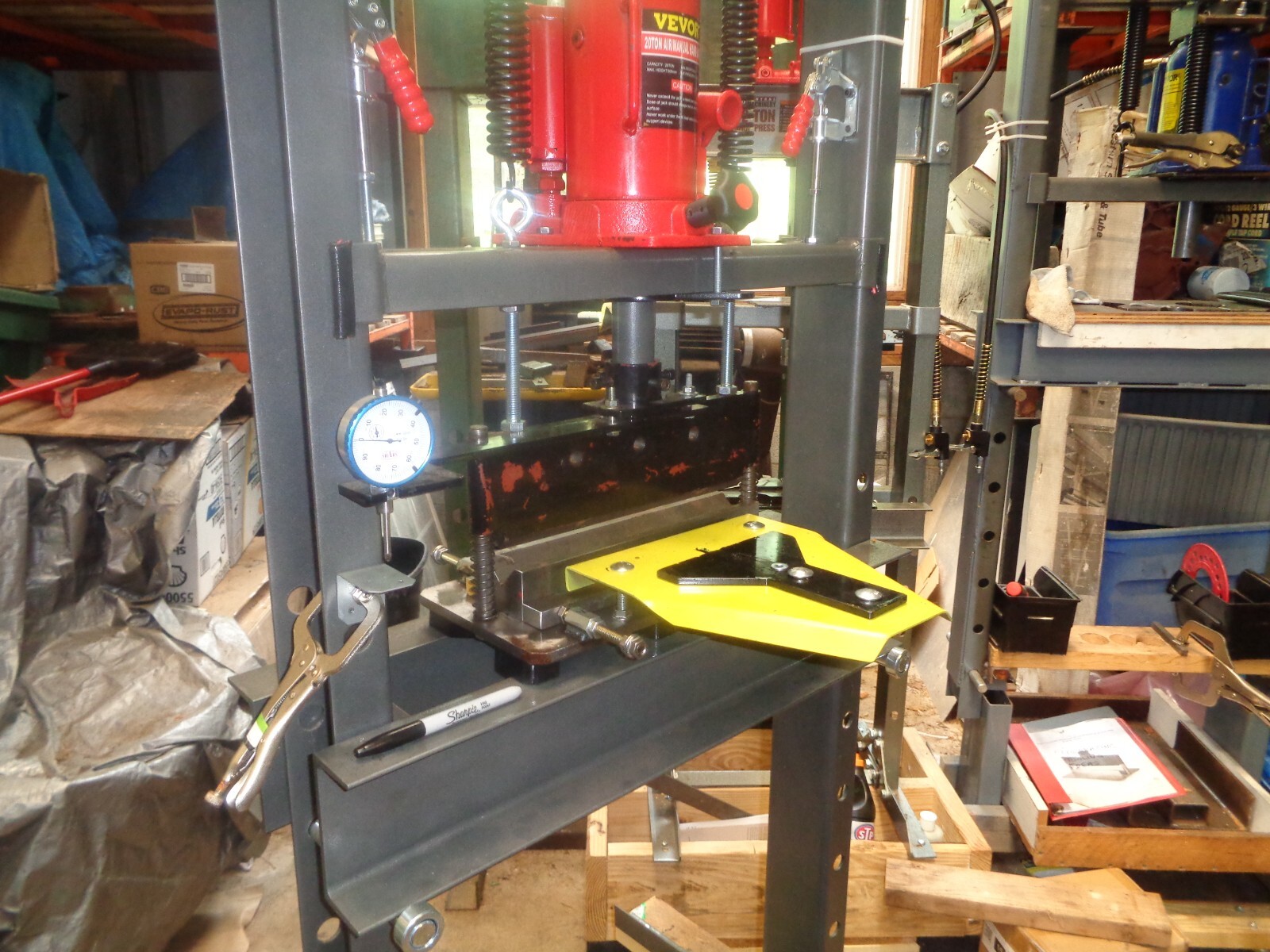 Die Table with Stop for your 20 Ton Shop Press 12" Press Brake Attachment