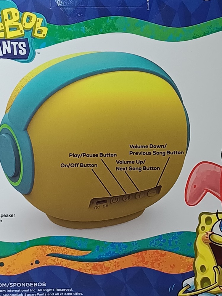 *FREE SHIP* SPONGEBOB SQUAREPANTS SPEAKER Wireless Bluetooth LED Color Changing