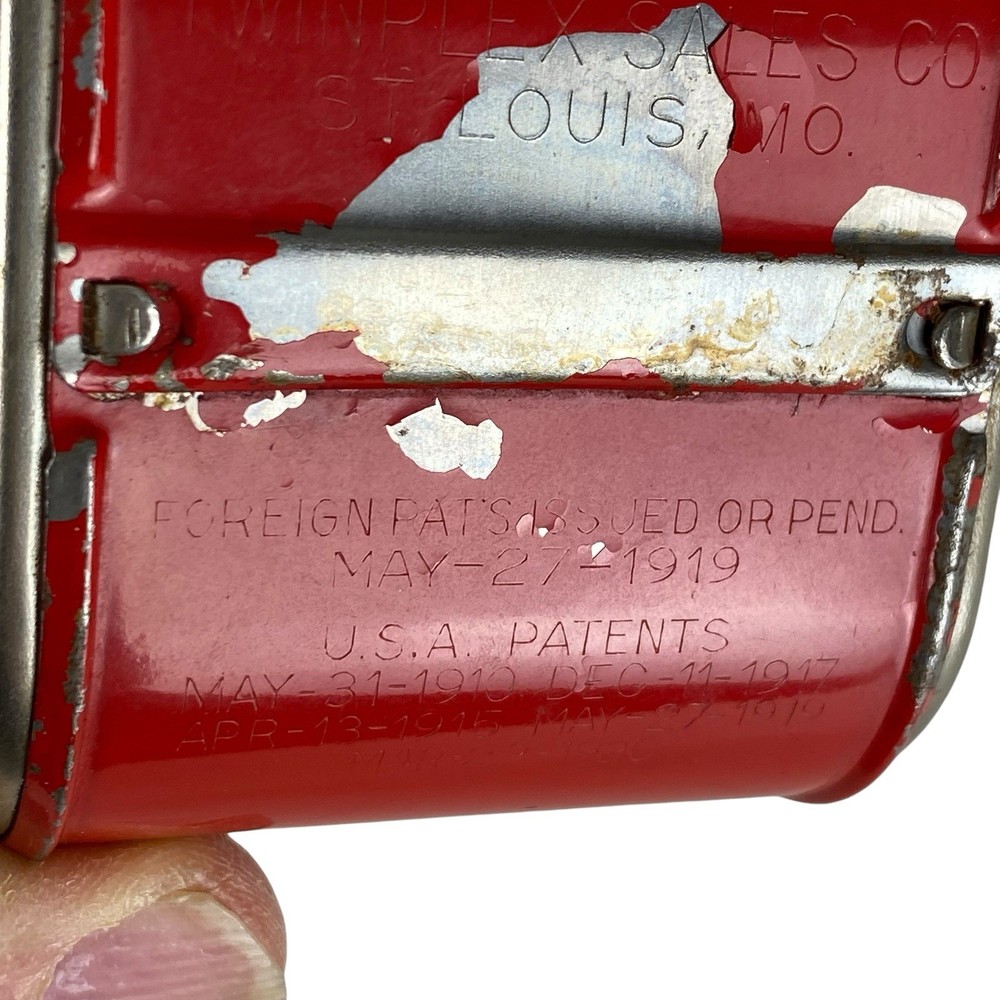 Antique Twinplex Razor Blade Stropper Sharpener Red Flash Model With Box USA