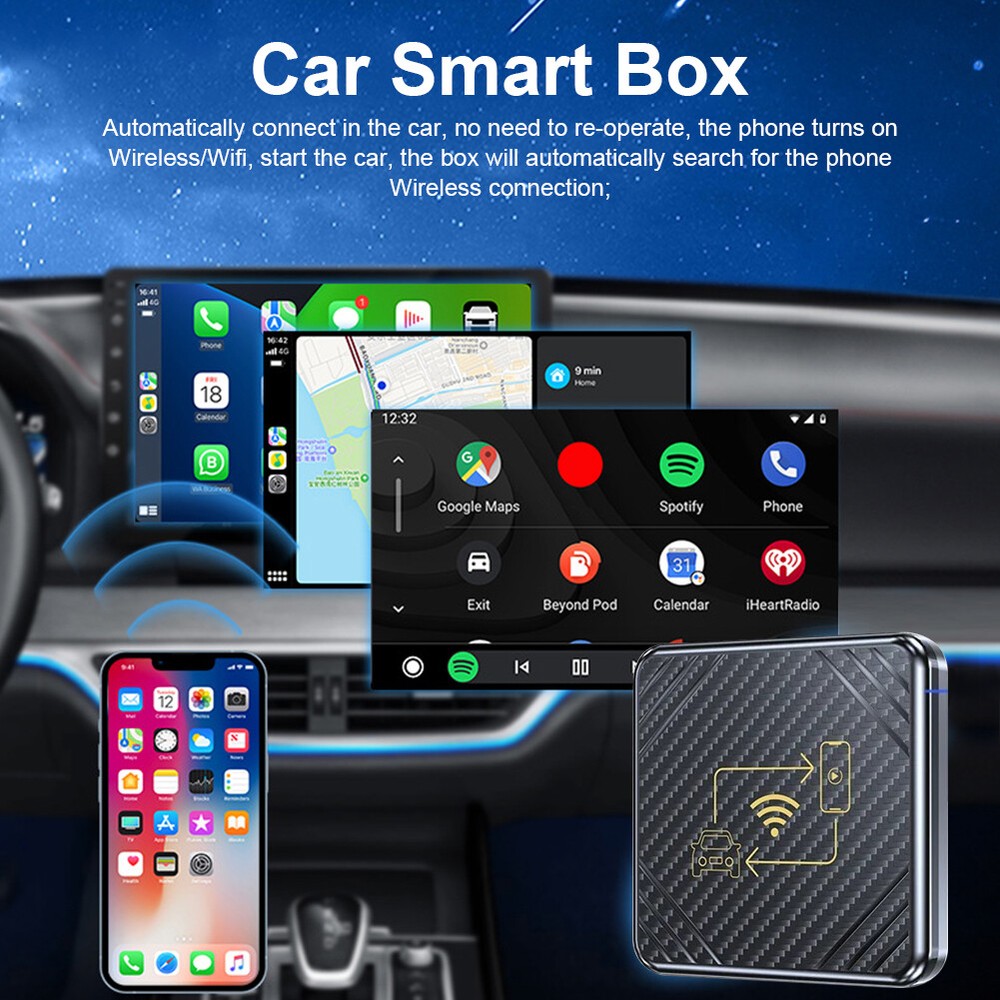 Roadpluse 5.0 Wireless Adapter Apple CarPlay Android Auto Multimedia Video Play