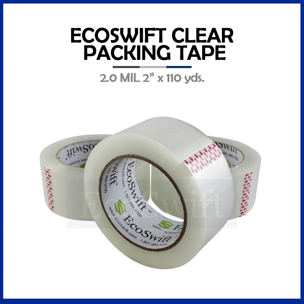 1 ROLL EcoSwift Carton Box Sealing Packaging Packing Tape 2.0mil 2" x 330 feet