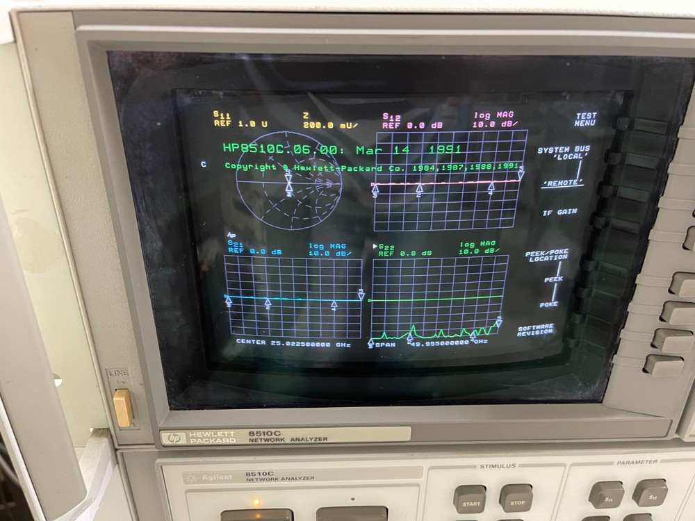 HP Agilent 8510C LCD Display Processor for Network Analyzer System _4116A10962