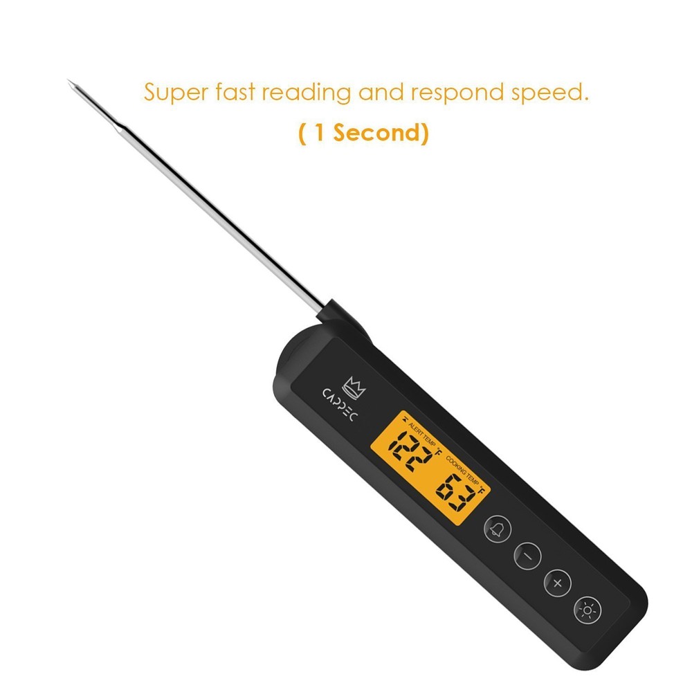 Cappec Instant Meat Thermometer With Target Setting Alert and Backlight