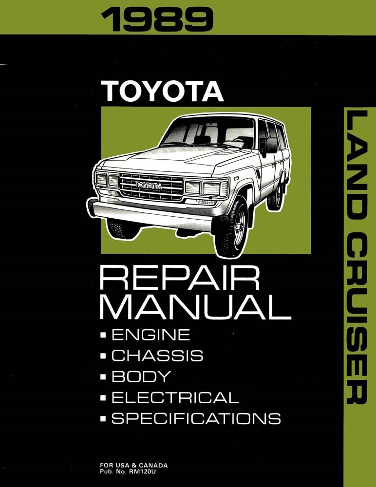 1989 Toyota Land Cruiser Shop Service Repair Manual Book Engine Drivetrain OEM