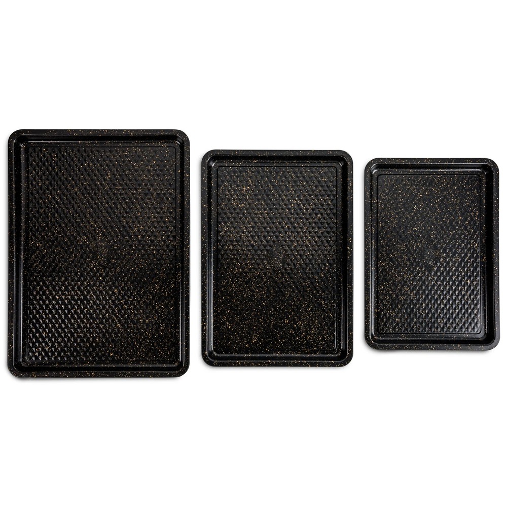 Thyme & Table Nonstick Sheet Pan 3-Piece Set - Black