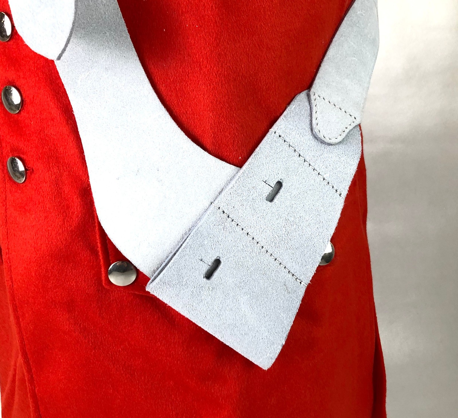 White Leather Baldric with Brass Buckle and White Double Frog