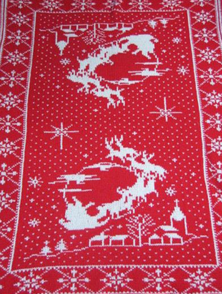 Christmas Afghans Three Double Knitting Patterns Vintage