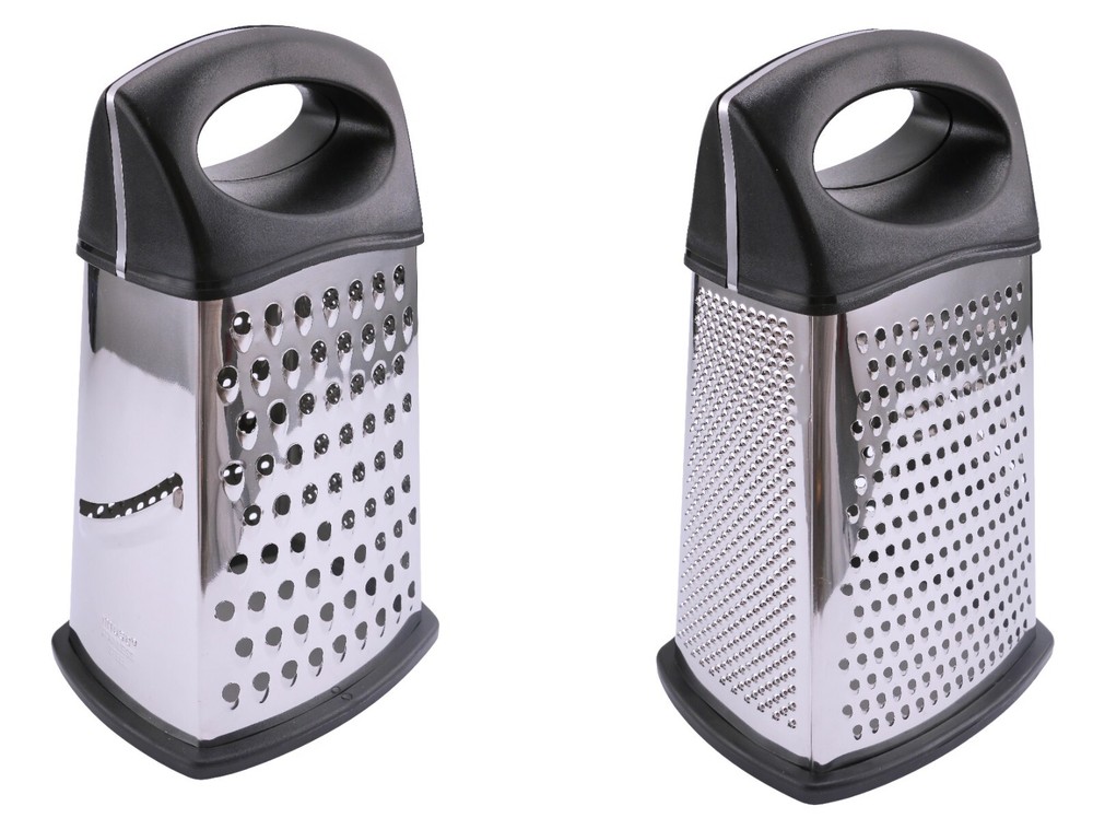 Vegetable Cheese Grater Shredder, 10"  4 Sided Grater, Black