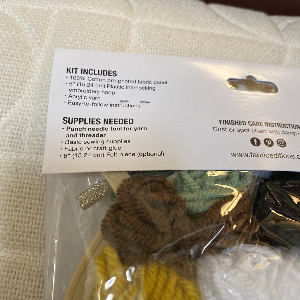 Needle Creations Punch Needle Kit “Lemons” New in Package