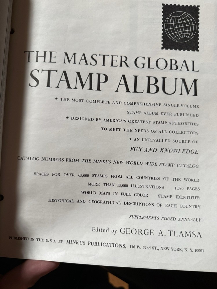 Master Global Stamp Album 4" Binder without Stamps