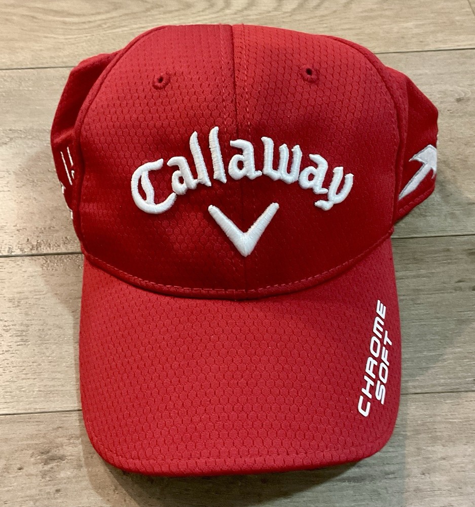 Callaway Chrome Soft Hat Rogue Odyssey Red Adjustable Performance Golf Cap