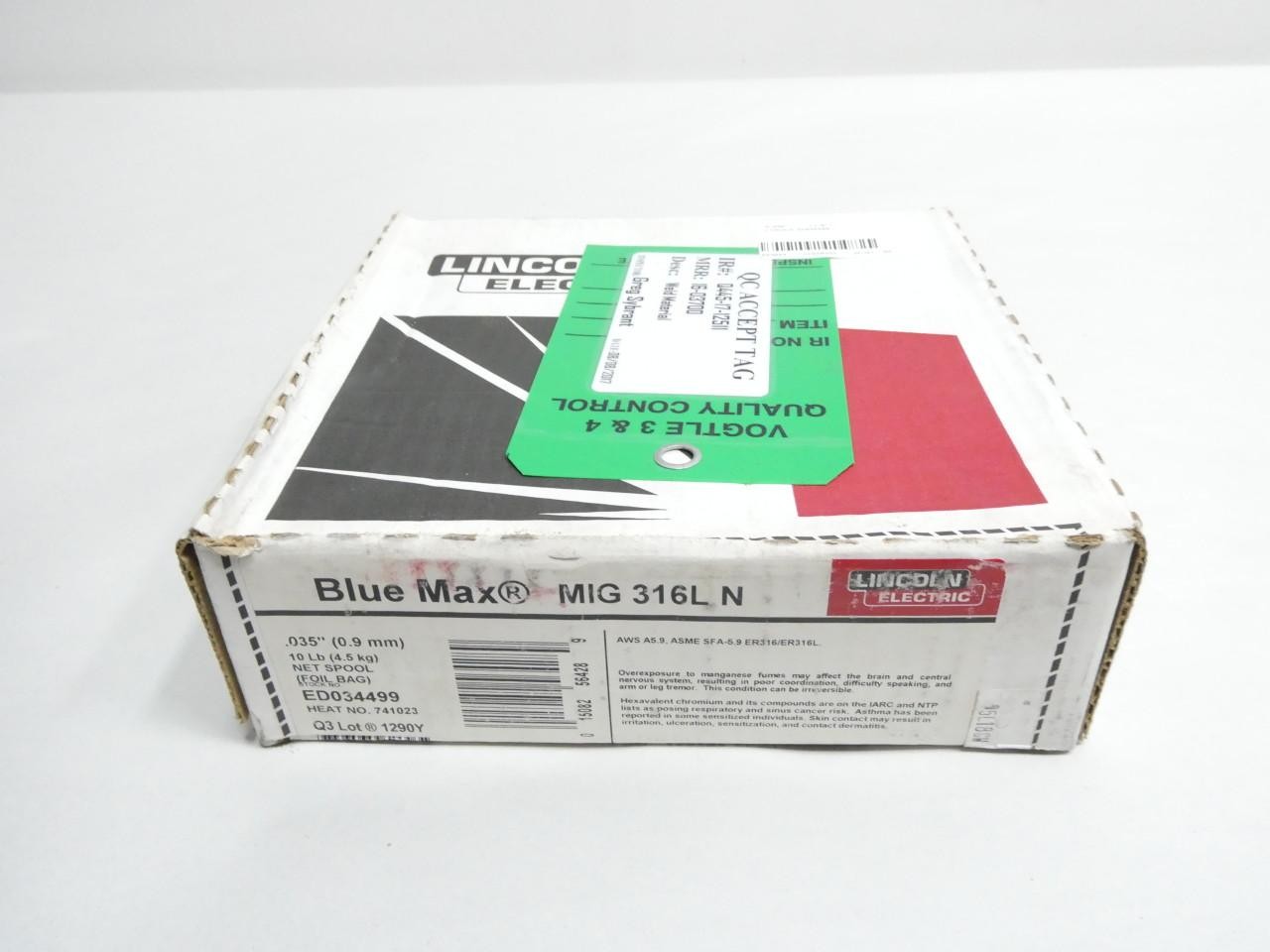 Lincoln ED034499 Blue Max Mig 316ln Welding Wire 0.035in 10lb