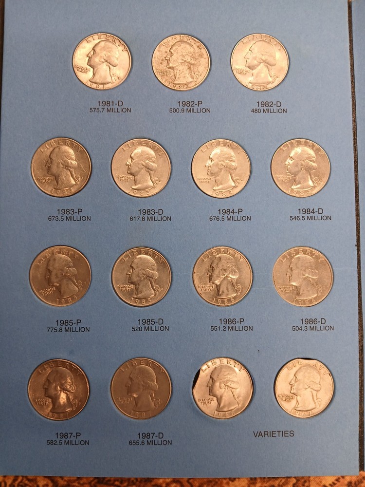 Washington Quarters Collection 1965 To 1987 Number Three TP-0885